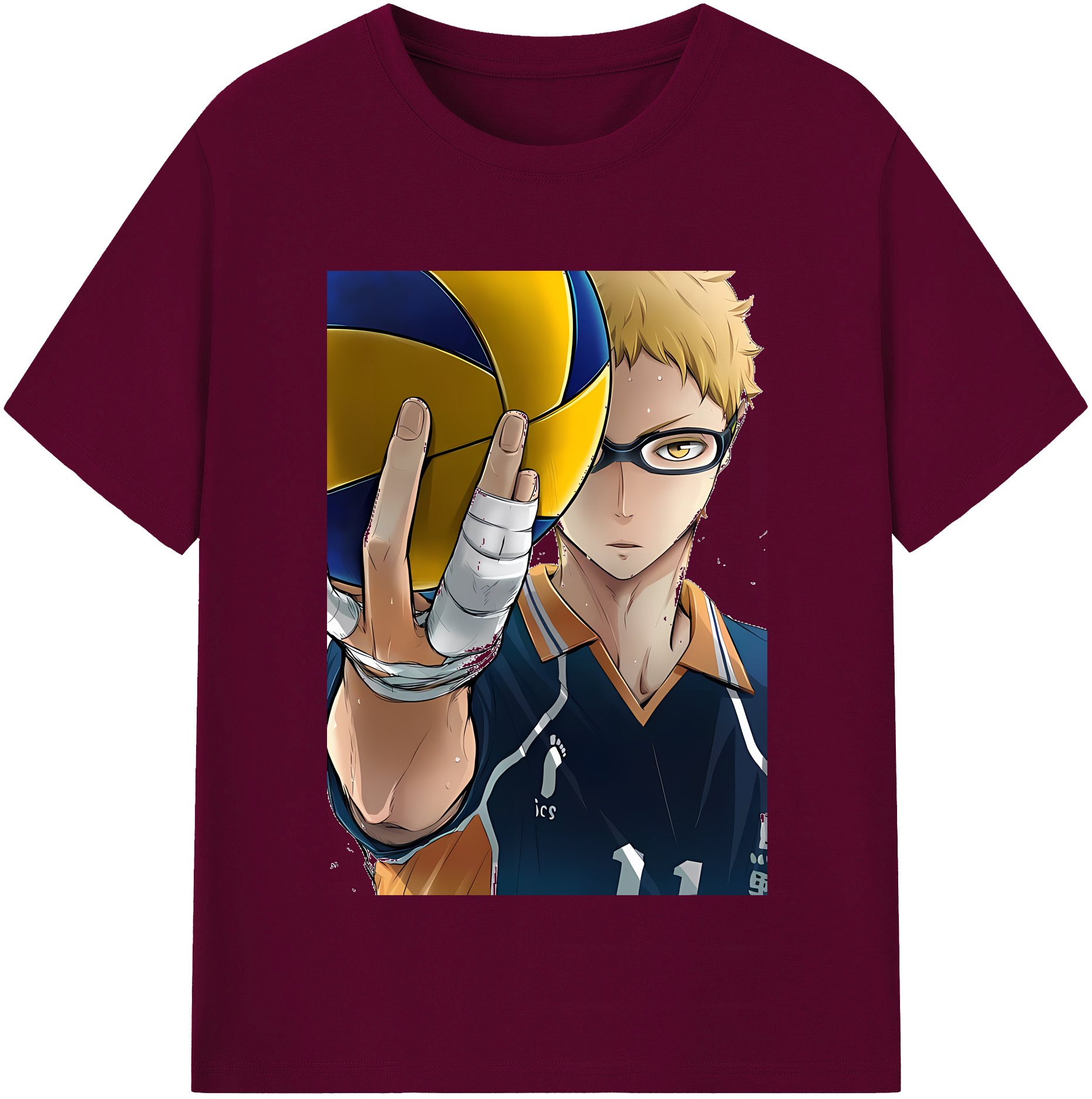 （画像用） ハイキュー!! Haikyu!! レディースカジュアルプリントTシャツ（綿100％）